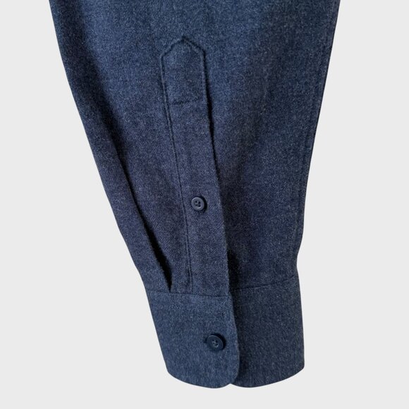 UNTUCKit Fuligni Brushed Cotton Flannel Shirt Blue Men's XLT Casual Button-Up - Picture 8 of 13